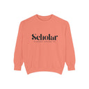 Scholar Logo Sweatshirt — Academic Apparel Garment-Dyed Crewneck